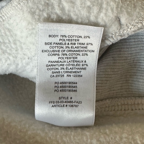 TNA Sweatfleece Cozy Boyfriend Fit Quarter Zip Pullover Light Gray Large - Picture 6 of 8